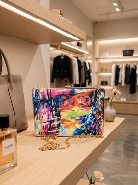 Sondra Roberts Box Clutch Crossbody Bag - Multicolor